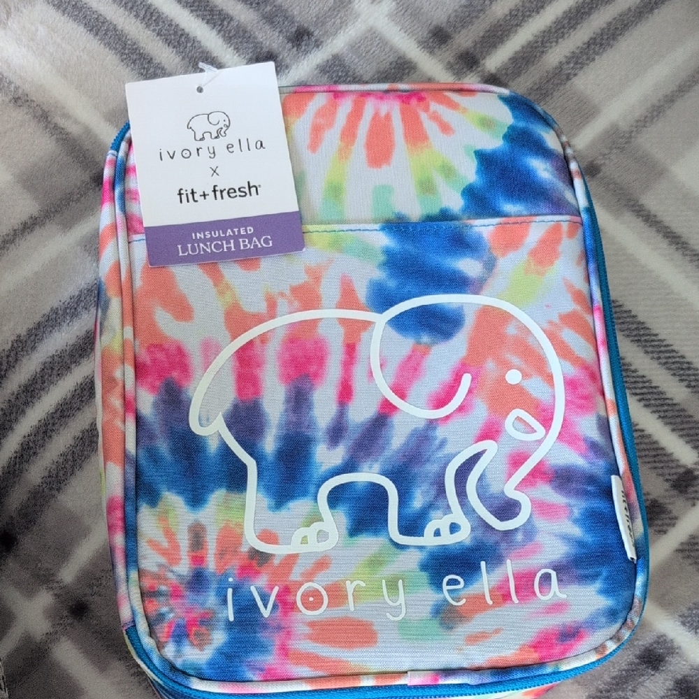 Ivory Ella Vibrant Tie-Dye Lunch Bag